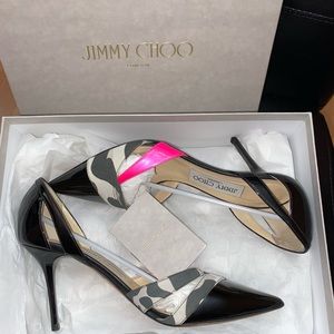 AUTHENTIC JIMMY CHOO MARCINE 85 SZ 37.5 WORN TWICE